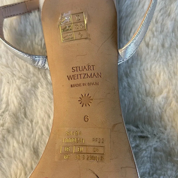 EUC Stuart Weitzman Starla 80 Ankle Strap Leather Sandal Size 6 - Picture 7 of 7